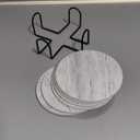 Acejoz Drink Coasters with Holder for Coffee Table, Absorbent Coaster Set of 6, Marble Style Ceramic Coaster for Wooden Table, Suitable for Kinds of Cups, Home Decor, 4 Inches