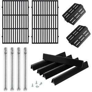 Genesis E-330 Grill Parts Replacement for Weber Genesis 4 Burner E-310 330 E330 E310 S330 S-330 EP310 EP330 Weber 7524 Grates 7620 7621 Flavorizer Bars 62753 Sear Burner Tube 65505 Heat Deflectors