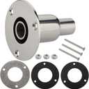 Stainless Steel 316 Straight Thru Hull Exhaust Skin, Fitting 24mm Tube Pipe Socket Hardware, for Diesel Parking Heaters