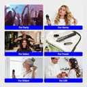 3 in 1 Rotating Hair Dryer Brush,Negative Ionic Professional Brush Blow Dryer with Detachable Brush(2" & 1.5"),3 Heats and 2 Speeds Rotating Hot Air Brush for Curling,Straight,Drying