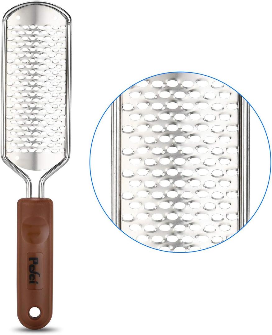 Professional Pedicure Foot File, Colossal Stainless Steel Detachable Foot Scrubber, Hard Skin Removers Pedicure Rasp for Wet and Dry Feet