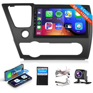 8 Core 6G+128G Car Stereo Radio for Honda Civic 2013-2017 with Wireless CarPlay/Android Auto/DSP/46EQ/9 1280 * 720P IPS Touchscreen/BT 5.0/GPS/WiFi/MirrorLink/AHD Backup Camera 8 Core 6G+128G Car Stereo Radio for Honda Civic 2013-2017 with Wireless CarPlay/Android Auto/DSP/46EQ/9 1280 * 720P IPS Touchscreen/BT 5.0/GPS/WiFi/MirrorLink/AHD Backup Camera