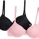Womens 2-Pack Mega Push Up Bras (36B, Cameo Pink)
