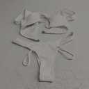 SherryDC Women's Sexy Scoop Neck Padded Cutout Strappy Thong Bikini Set Swimsuit M