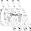 4 Pack [Apple MFi Certified] Apple Charging Cables 10ft, iPhone Chargers Lightning Cable 10 Foot, Fast iPhone Charging Cord for iPhone 14/14Pro/13/13Pro/12/11/11Pro/11Max/ X/XS/XR, ipad(White) (4pack(10ft))