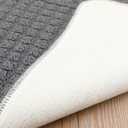 COSY HOMEER 39X20inch Anti Fatigue Kitchen Rug Mats are Made of 100% Polypropylene Half Round Rug Cushion Specialized in Anti Slippery and Machine Washable, Grey
