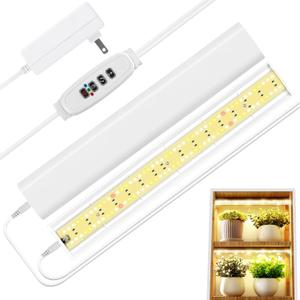 FOXGARDEN Grow Light Strip for Indoor Plants, Full Spectrum 192 LED Bright Grow Lamp with Auto On/ Off Timer 4/ 8/ 12H, 10 Dimmable Brightness, 2 Packs