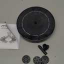 AISITIN 2.5W Solar Bird Bath Fountain Pump, Solar Fountain for Bird Bath with 6 Nozzles, 6.7" Solar Powered Water Pump for Garden, Ponds, Pool, Fish Tank, Aquarium and Outdoor