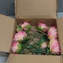 florisso Pink Peony Artificial Flowers - 11 Branches Faux Peonies for Wedding Bouquets, Home Decor & DIY Craft Projects (Artificial Floral Decor)