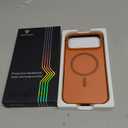 Magnetic Metal for iPhone 17 Pro Max Case, [1:1 Original Grip] Fit for MagSafe [Military-Grade Protection] with Shockproof Anti-Lining Slim Cover for iPhone 17 Pro Max Phone Case,Orange