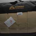 Coverado Juego completo de fundas de asiento de automvil, fundas de asiento delantero beige para asientos delanteros y traseros, de piel de napa impermeable, cojn para asiento de automvil,