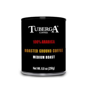 Tuberga 100% Arabica, Ground Coffee, Medium Roast, 8.8 oz Coffee Tin, Original Italian Coffee (Pack of 1) (EXP 04/06/27)