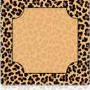Brown Leopard Print Mahjong Mat 31.5"x31.5", Preppy Funky Y2K Cheetah Animal Print Non-Slip Noise Reduction Gaming Mat for American Mahjong Poker Card Board Games Dominoes