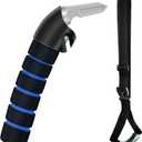 Car Door Handle for Elderly Car Assist Support Handle Multifunction Car Door Latch Bar for Seniors and Handicapped (Blue - 1 Pack Handle + Strap)