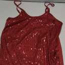Lime flare Women Sexy Sparkle Shimmer Cami Tank Tops Las Vegas Disco Sequin Camisole (Medium, Wine)