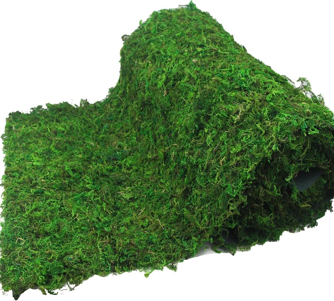 FAICOIA Moss Table Runner Green Moss Roll for Fairy Gardens Wedding Woodland Table Decor Dried Moss for Crafts 16" x 118" Preserved Moss Mat Moss Carpet for Green Moss Grass Wall 40 x 300cm
