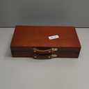 Deluxe Crossword Board Game with Rotating Board, Foldable & Portable Design, Large-Sized Board, Built-in Storage, for 2-4 Players, Includes: Letter Tiles, Wooden Racks, Scorepad Set, Hourglass