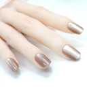 10 x Cat Eye Nails Short Squoval, Shimmery Dusty Rose Pink, Small Size Press on False Nails, 24 Reusable Fake Nails With Stick on Adhesive Tabs