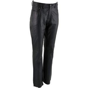 Milwaukee Leather LKM5719 Women's Black Premium Buffalo Leather Motorcycle Rider Casual Fashion Pants (Black, 8)