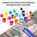 Aihonmin Paint by Numbers Kits 16x20 inch Canvas Closed-Eye Woman DIY Digital Oil on Canvas Flower Painting for Adults and Beginner with Brushes and Acrylic Pigment Modern for Home Decor (Frameless) (Abstract Woman-06)