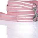 2 x 2-Pack MAX - The Hardy Reflective Dog Collar & 6ft. Leash for All Pet Breeds, Pink, X-Small