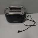 Mueller Retro Toaster 2 Slice with 7 Browning Levels and 3 Functions: Reheat, Defrost & Cancel, Stainless Steel Features, Removable Crumb Tray, Under Base Cord Storage, Black