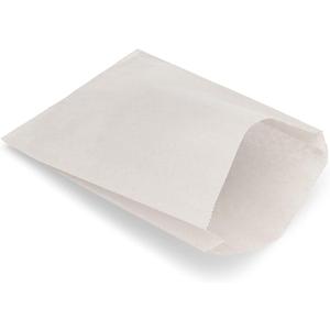 White Paper Sandwich Style Bags (200) 6"x 1"x 8" Dry Wax Grease Resistant Bags. Perfect for Sandwiches, Cookies, Pastries, Take Out, and Gifts