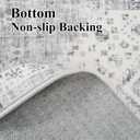 Washable 3x16 Runner Rug for Hallway - Vintage Long Kitchen Carpets with Non Slip Backing Indoor Ultra Soft Stain Resistant Rugs for Living Room Bedroom Home Decor Floor Mat for Bathroom 3x16 Grey