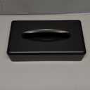 Y-in Hand Tissue Box Cover, Rectangular Black Wall Mounted Facial Paper Holder Dispenser, Prefert for Storage on Bathroom Vanity, Kitchen, Night Stand, Countertops Office and Car.