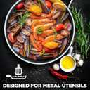 Non Stick Frying Pans with 2 Lids, 8+10+12 inch, Hybrid Frying Pans Set Nonstick,Skillets Stainless Steel Fajita, Dishwasher & Oven-Safe, Induction Compatible Cooking Pan, PFOA Free Cookware