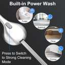 Shower Head Handheld with All Metal Showerhead Holder and Extra Long Hose 6 ft. 10 Spray Mode High Pressure Built-in Power Wash Hand Held Showerhead, Handheld Shower sprayer Premium Chrome 2.5 GPM
