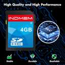 INDMEM SD Card 4GB 5 Pack SDHC Class 4 Flash Memory Card 4 GB Digital Camera Cards