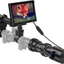 BESTSIGHT Night Vision Scope,DIY Night Vision(Day and Night),Quick Installation Barrle,5" Display Screen with 5w 850nm Infrared Illuminator,View 200m in Night,for 38-44mm Eyepiece Scope (TMNV01P)