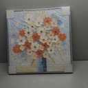 TEIPAI Mother of Pearl Hand-painted Floral Oil Paintings for Living Room Bedroom Hallway Wall Decor  24x24 In