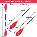Kayak Paddles Adjustable 88in 4 Piece Kayak Oars Boat Paddles for Adults with Paddle Leash, Canoe Paddles for Kayaking Rafting Jet Ski Canoe Outdoor Kayak Water Sports and Safety Boat Accessories