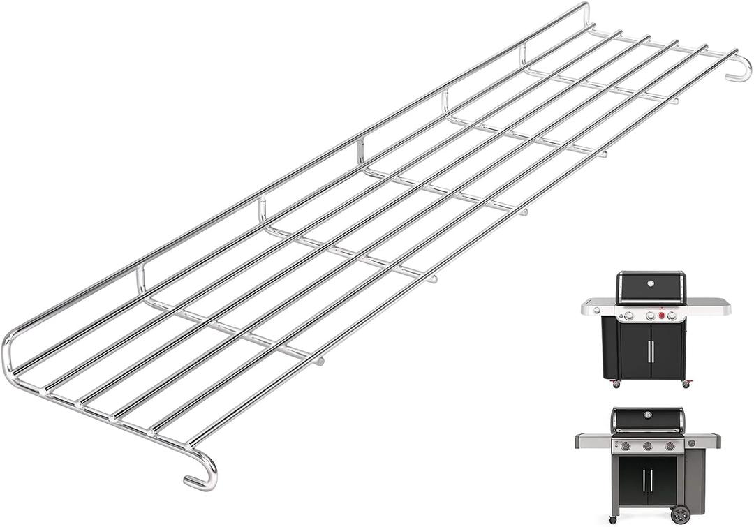 66044 Grill Warming Rack Stainless Steel for Weber Genesis II E-310, II E-315, II E-330, II E-335, II S-310, II S-335 (2017 and Newer), Replacement Part for Weber 66044