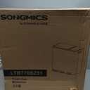 SONGMICS Kitchen Dual Trash Can, 13 + 5.3 Gallon (50 + 20 L) 2-Compartment Trash and Recycle Bin, Stainless Steel Garbage Can, Pedals, Soft-Close Lids, Inner Buckets, Black ULTB770BZ01