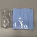 500 Pcs Light & Sky Blue Coffee Stir Sticks & Straws - Acrylic Holder - Disposable - For Coffee Bar & Tea Party Supplies