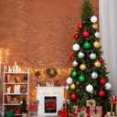 Inflatable Christmas Ornaments,(9'' 10 pcs) Large Inflatable Christmas Balls,Christmas Indoor and Outdoor Decor Balls,Holiday Decorations Yard Tree Decoration