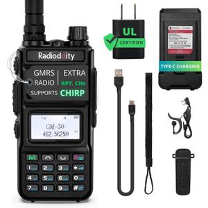 Radioddity GM-30 GMRS Radio Handheld 5W Long Range Two Way Radio for Adults, GMRS Repeater Capable, w/NOAA Scanning Receiving, Display SYNC, for Off Road Overlanding Family Use (Chirp Compatible)
