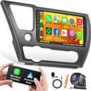 [4G+64G] Android 13 Car Radio for Honda Civic 2013-2017(Only US Version), 9 IPS Touchscreen Supports Wireless Carplay&Android Auto, Bluetooth &GPS,FM Radio& Back-up Camera, Civic Stereo