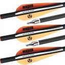 Musen Archery 30/28 Inch Carbon Practice Targeting Arrows with Removable for Youth Compound & Recurve Bow Target (Pack of 12)
