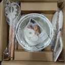 Astercook Ceramic Non-stick Cookware 21 Pcs Pots and Pans Set, Detachable Handle, RV Kitchen Non Stick Cooking Set Removable Handles, Oven Safe, Induction Ready, Stackable, Cream White