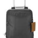 UNIKER Laptop Briefcase with Cup Holder,Small Rolling Suitcase for Work,Carry On Luggage 17x12x10,16 Inch Suitcases with 4 Spinner Wheels,Rolling Teacher Bag Grey