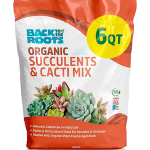 Fertilome Cactus Potting Mix - Fast Draining Versatile Mix with Added Nutrients (6 QT), Floral Cacti/Succulent Soil