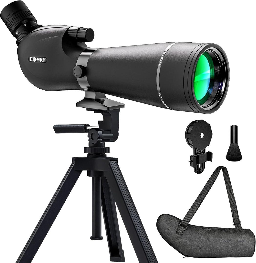 Gosky Advanced HD 20-60x80 Spotting Scope with Tripod for Bird Watching
