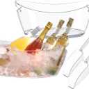2 Pcs Ice Bucket 5.5 Liter Champagne Wine Bucket Clear Acrylic Beverage Tub Party Drinks Ice Tub for Wine, Champagne or Beer Bottles Bar Supplies, with 2 Ice Scoop