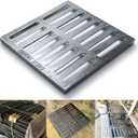Cast Iron Drain Grate, Outdoor Drain Cover, B125 Class Ductile Iron Channel Drainage Grates, Heavy Duty Sewer Grate,Black Rectangle Drain Grate for Yard,Driveway,Concrete Floor.