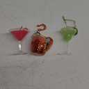 Every Day is Christmas Glass Blown Ornaments Cute Hand Made Figurines Tree Decoration, Cocktail Set of 3