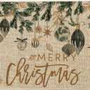 Artoid Mode Xmas Tree Ornament Merry Christmas Doormat, Winter Low-Profile Switch Rug Home Decor Door Mat Floor Mat for Outdoor Indoor 17x29 Inch